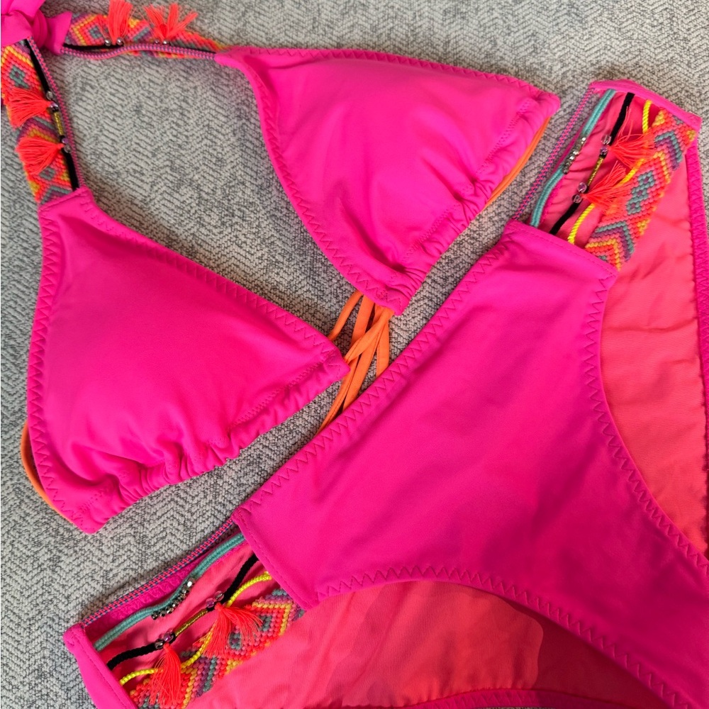 Victoria's Secret Woven Bracelet and Jewel Bikini